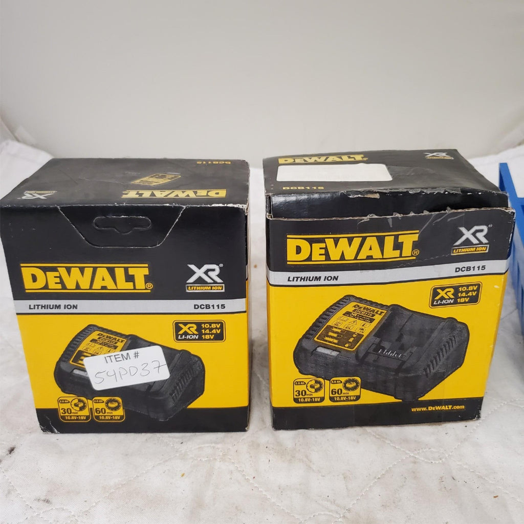 Lot of DEWALT DCB115 12-Volt to 20-Volt Lithium-Ion Battery Charger LOT 391