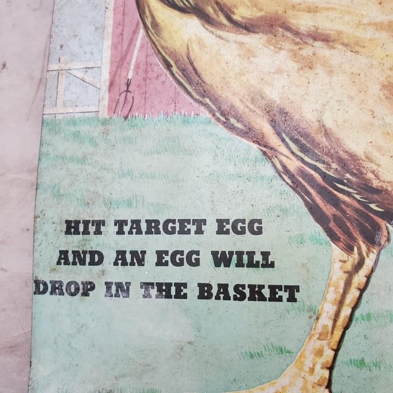 Vintage Knickerbocker Mother Hen Target Shooting Toy Game