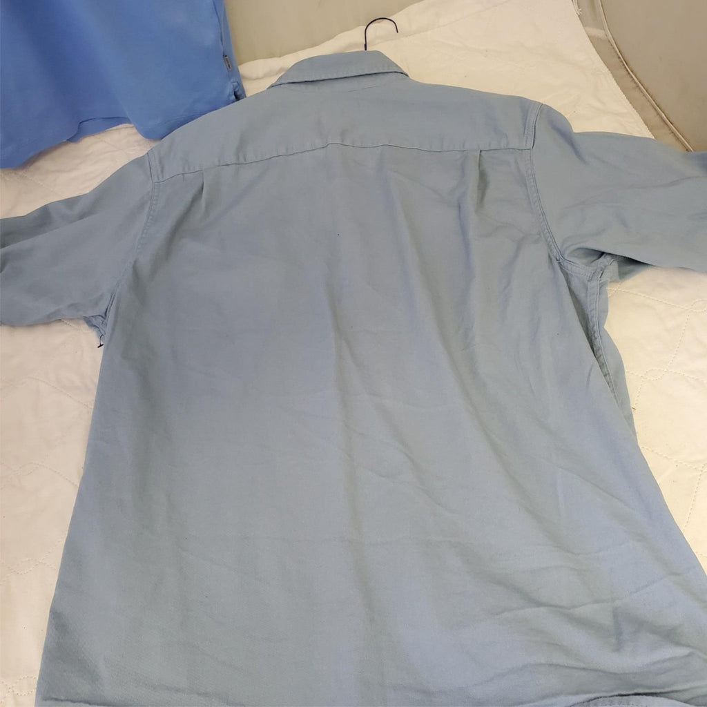 Lot of 4 Mens Wrangler Jeans Co 100% Cotton Long & Short Sleeve Shirt Size L