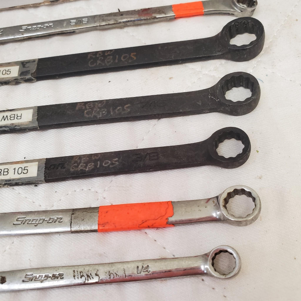 Lot of 6 Snap-On 12-Point Combination Box End Wrenches LOT-801