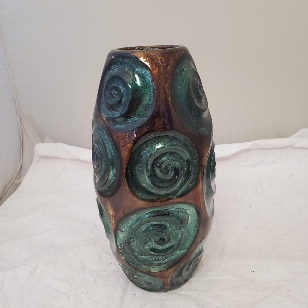 14" Heather Ann Creations Tinsley Foiled & Lacquered Table Vase