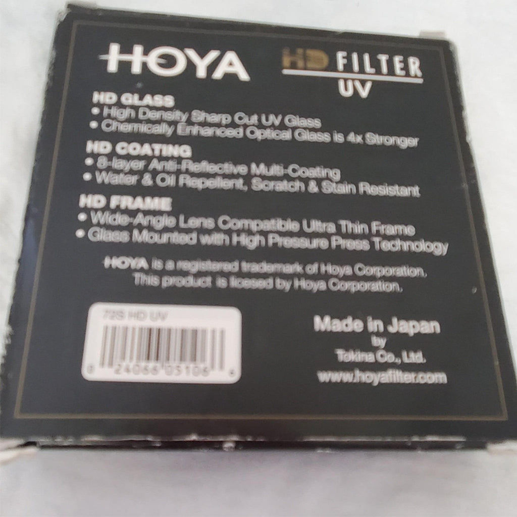 Hoya HD Filter UV HD Glass HD Coating and HD Frame 72 mm Protector