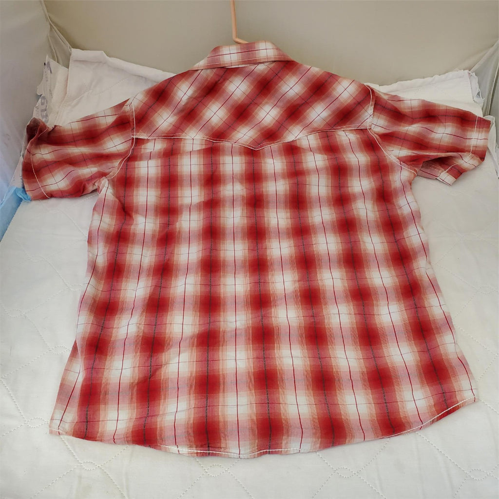 Rafter Short Sleeve & Panhandle Long Sleeve Shirts Blue and Red Size Medium