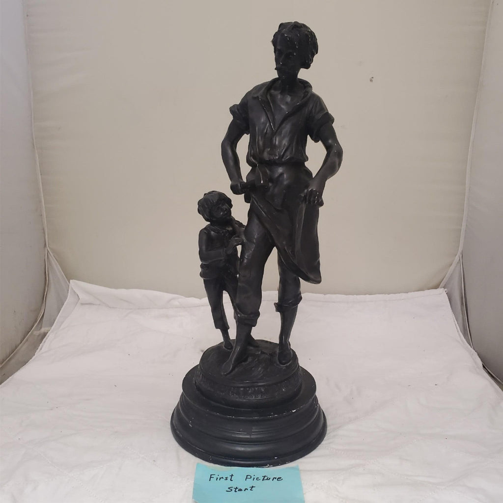 Auguste Moreau Forgeron Bronze Sculpture Blacksmith and Boy Figurine