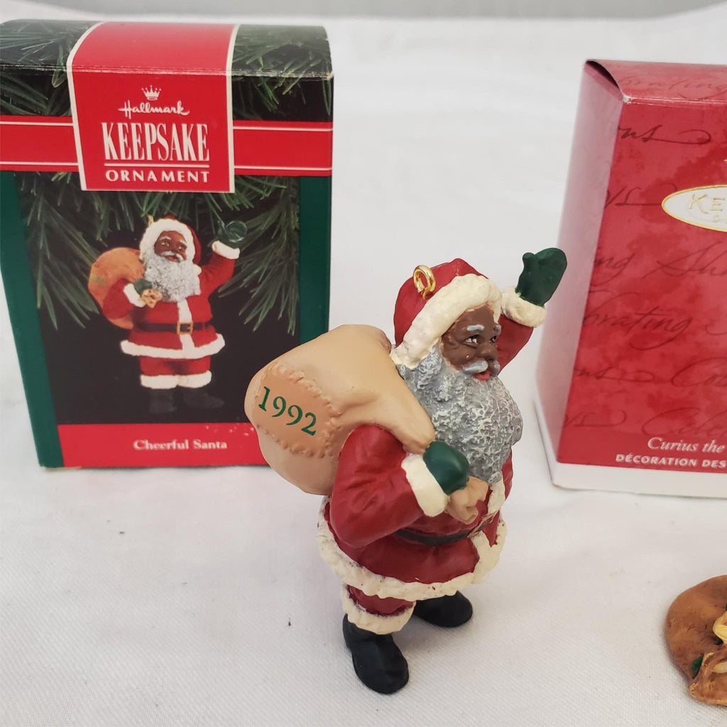 Hallmark Keepsake Ornament Cheerful Santa & Curious The Elf