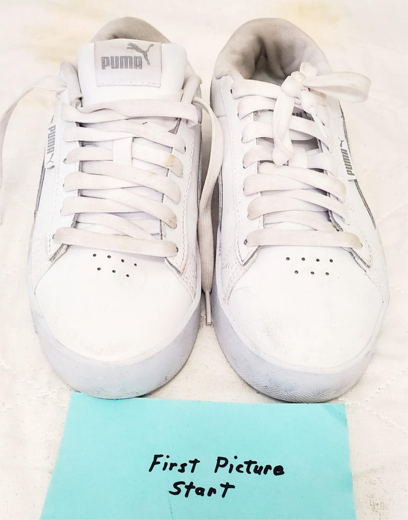 Puma Junior Jada 381990-02 White Silver Casual Shoes