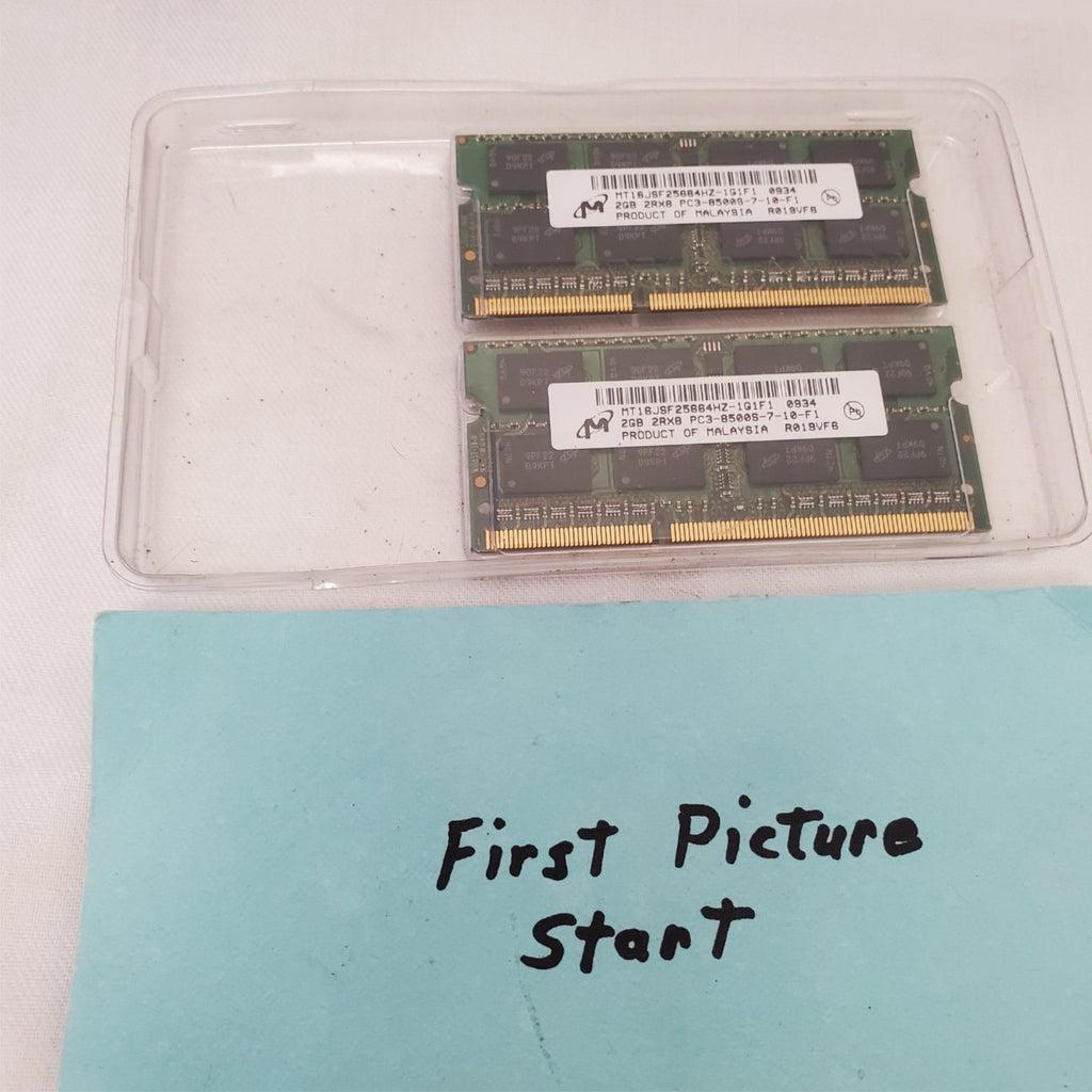 Lot of 2 MT16JSF25664HZ-1G1F1 Micron 2GB PC3-8500S-7-10-F1 Compatible Memory RAM