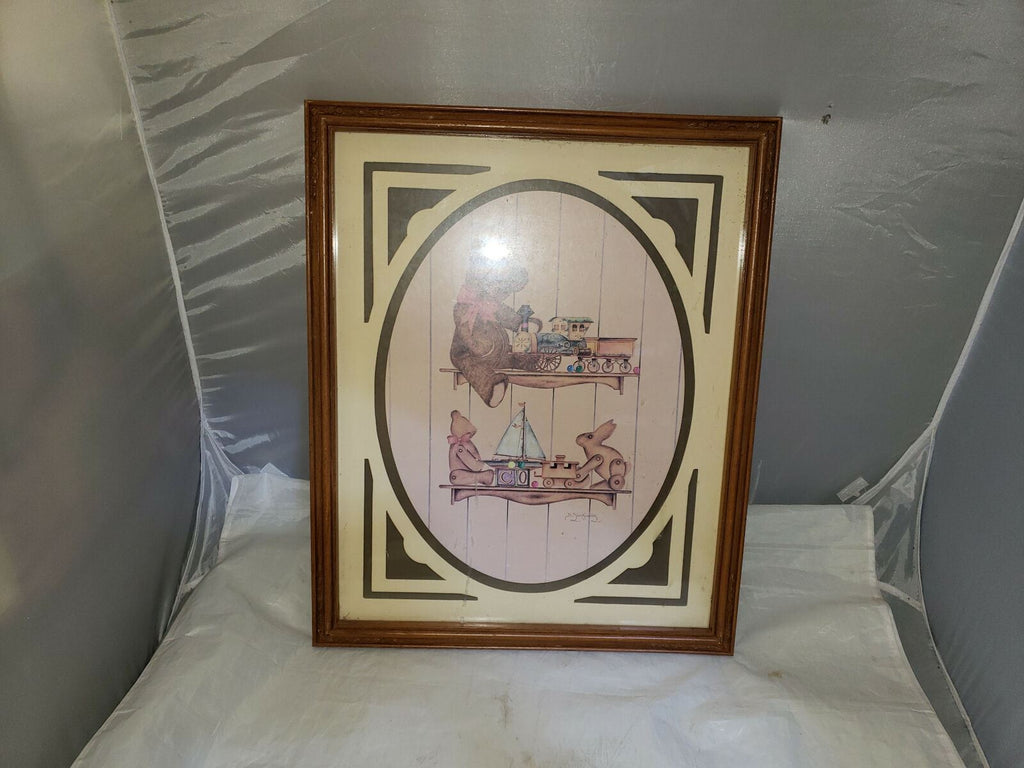Vintage Original Gilt Framed Signed Watercolor Painting B. Sienkiewicz