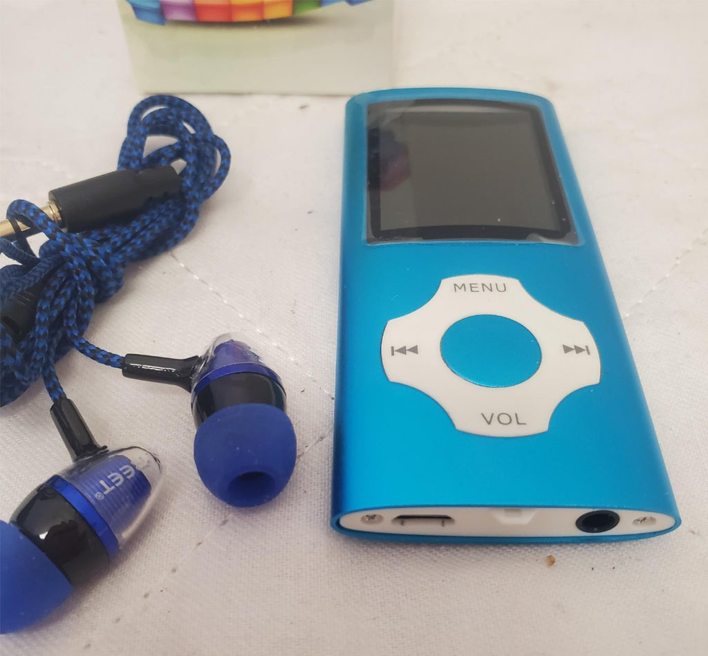 MP3/MP4 Blue Music Player with FM Radio Voice Record & Reet Handsfree