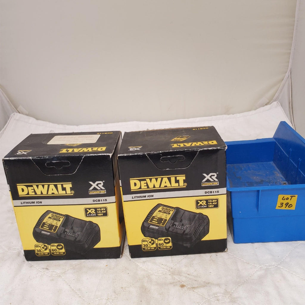 Lot of DEWALT DCB115 12-Volt to 20-Volt Lithium-Ion Battery Charger LOT 390