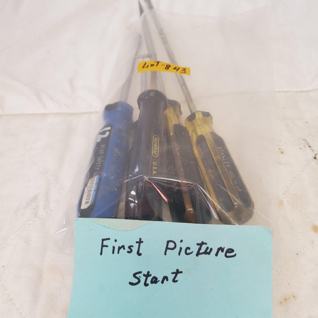 Lot of 5 Assorted Cotter Pin Puller Phillips Flat Tip Screwdriver Set LOT-843