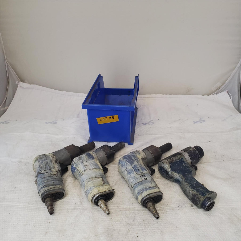 Lot of 4 Rockwell Pistol Grip Pneumatic Air Drill Air Tool Lot-95