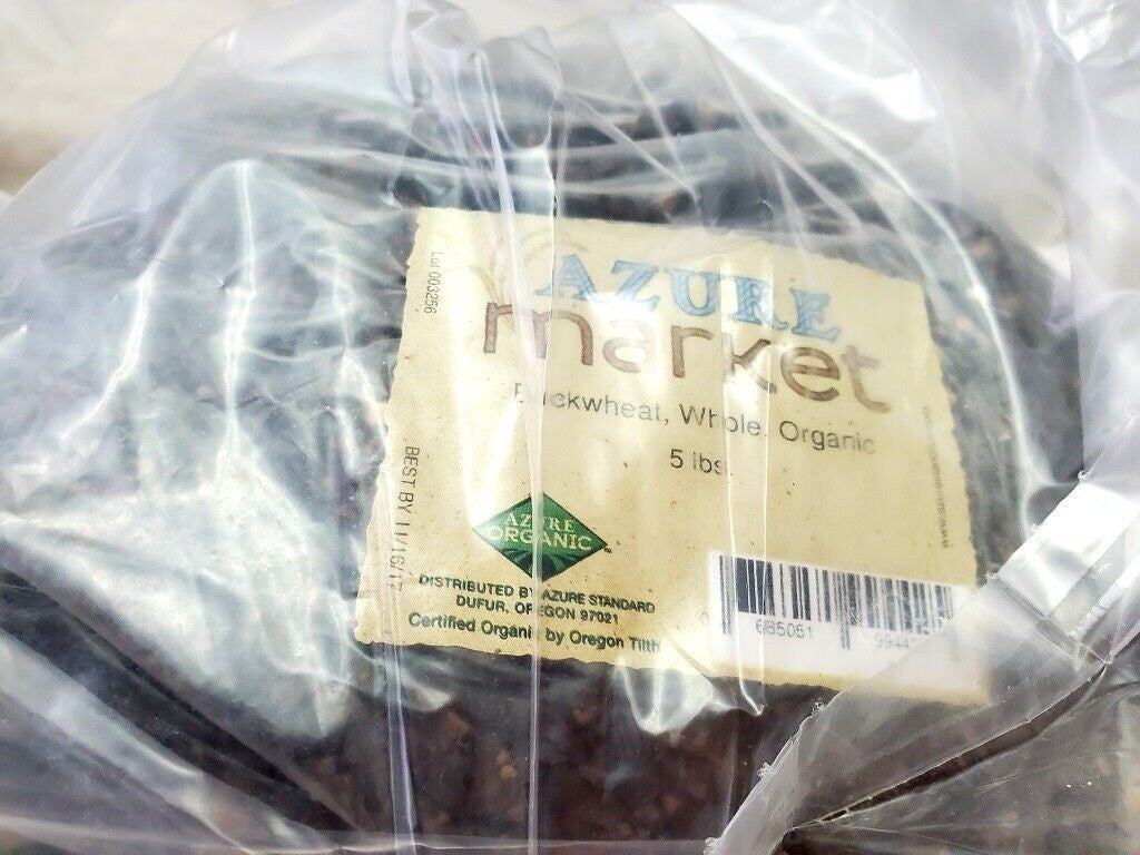 Three Azure Market All Natural Organic Buckwheat Whole Black Sesame Seeds 5 lbs.