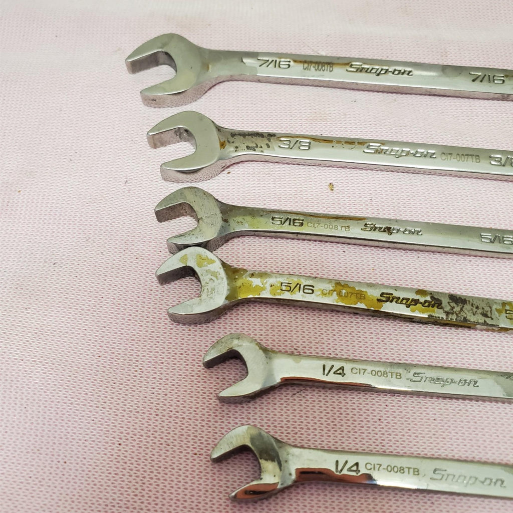 Lot of 6 Snap-on 4-Way Angle Head Open-End Wrench Set LOT- 779