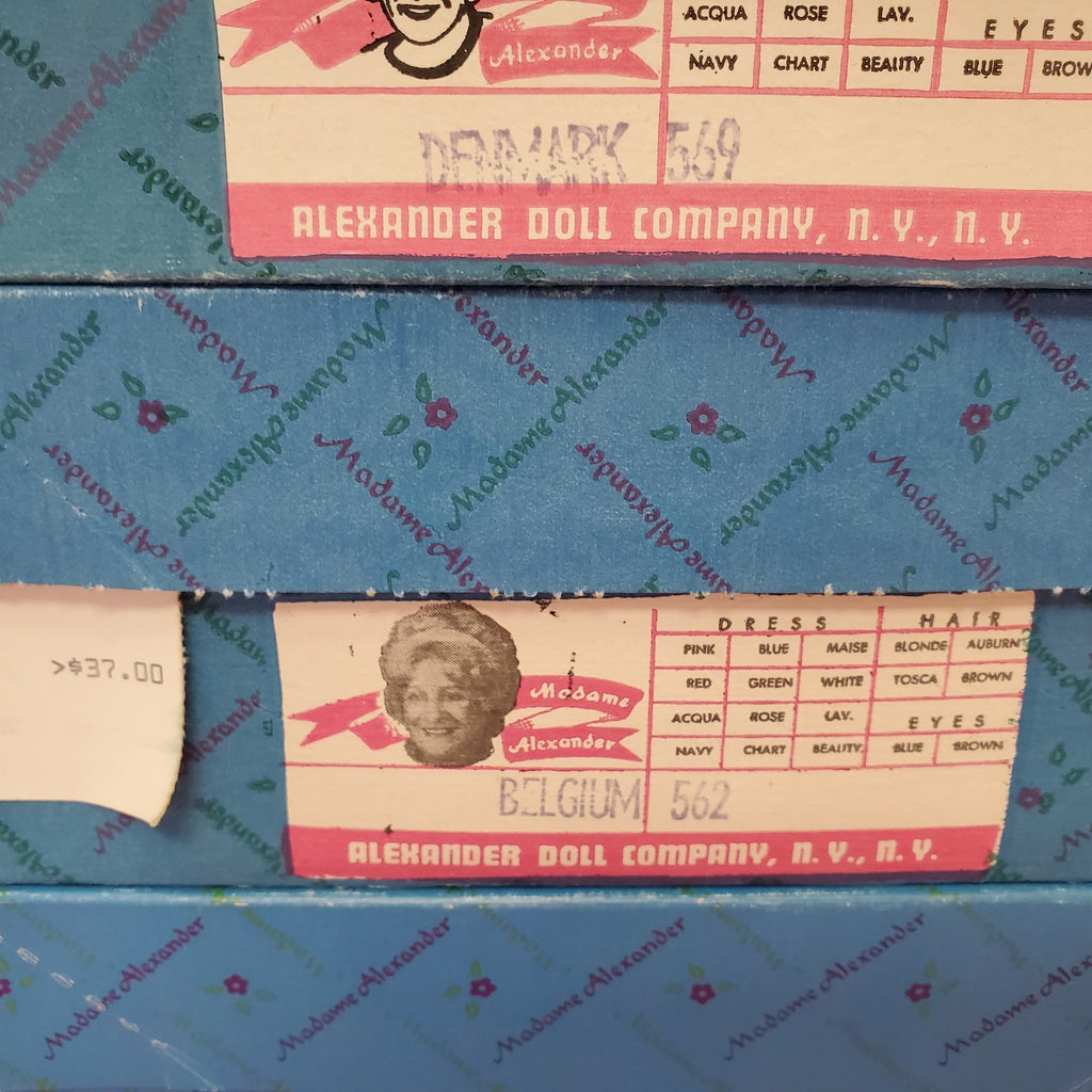 Set Of 5 Madame Alexander Friends From Foreign Lands Collection Dolls with Box