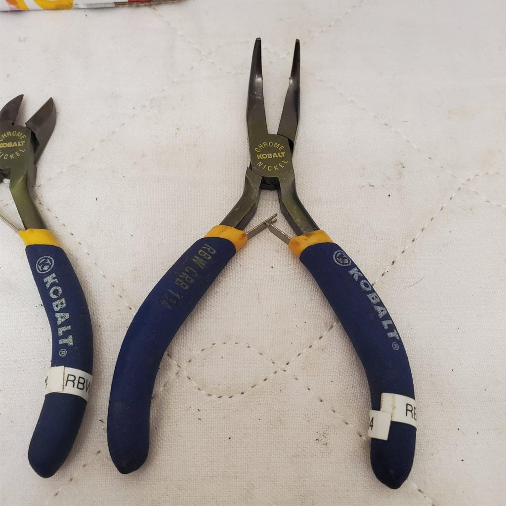 Lot of 4 Kobalt Chrome Nickel Jewelry Pliers with Dipped Handles LOT-665