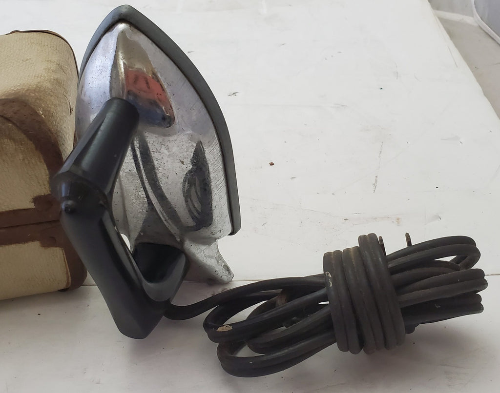 Vintage Antique Electric Iron with Case