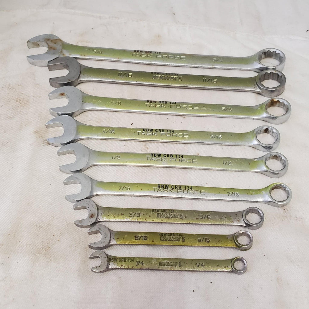 Lot of 9pcs 12 Point SAE Combination Wrench Set - LOT 469