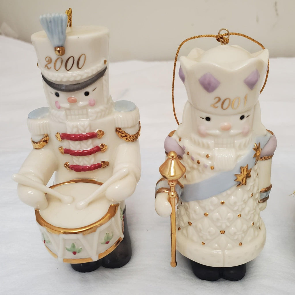 Lot of 5 Lenox Nutcracker Ornaments Set Holiday Figurines 2000–2004 Festive