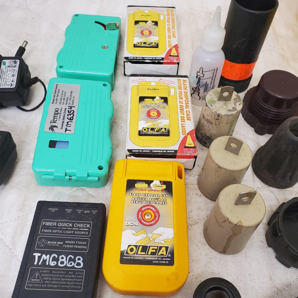 Lot of 31 Miscellaneous PowerSupply /Blade Disposal Case/ReelCleaner & Etc Tools