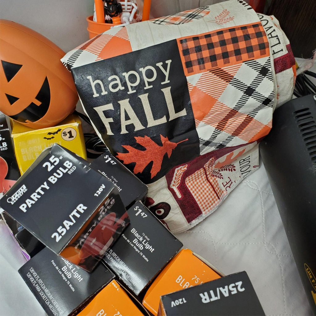 Halloween Decor Party Supplies bundle with Fog Machine Bulbs Goblets and Props