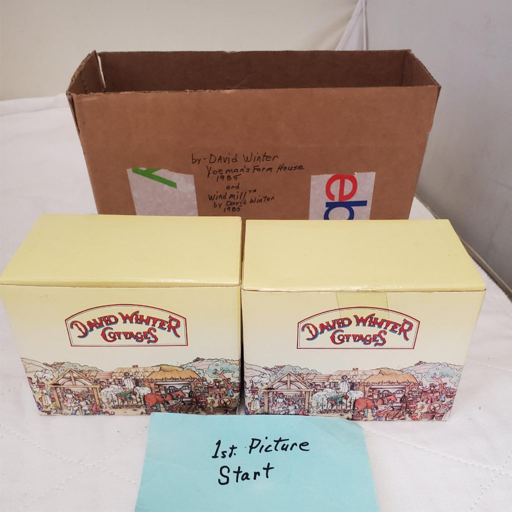 David Winter's The Windmill & Yeomans Farm House Handmade & Hand Painted