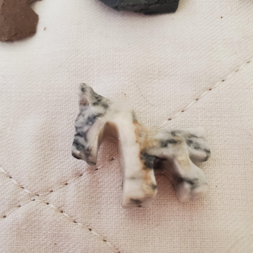 Lot of Arrowhead Carved Animal Pottery Stone Pieces