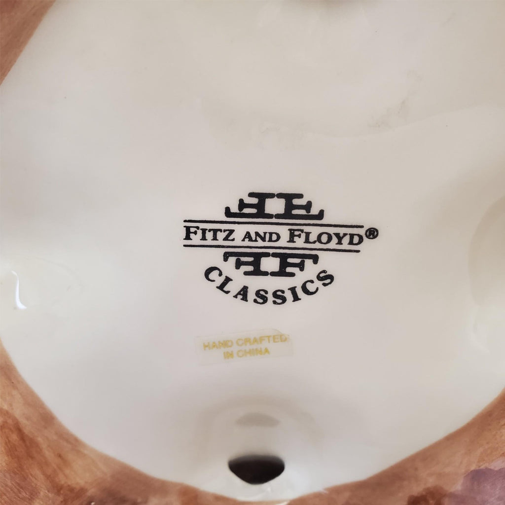 10" Fitz & Floyd Classic Vase Christmas Lodge Footed Centerpiece