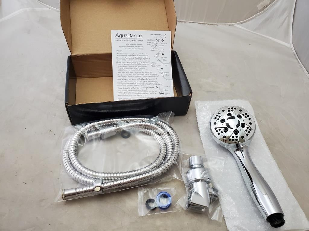 Aquadance High Pressure 6-Setting Full Brushed Nickel Handheld Shower Model 7212
