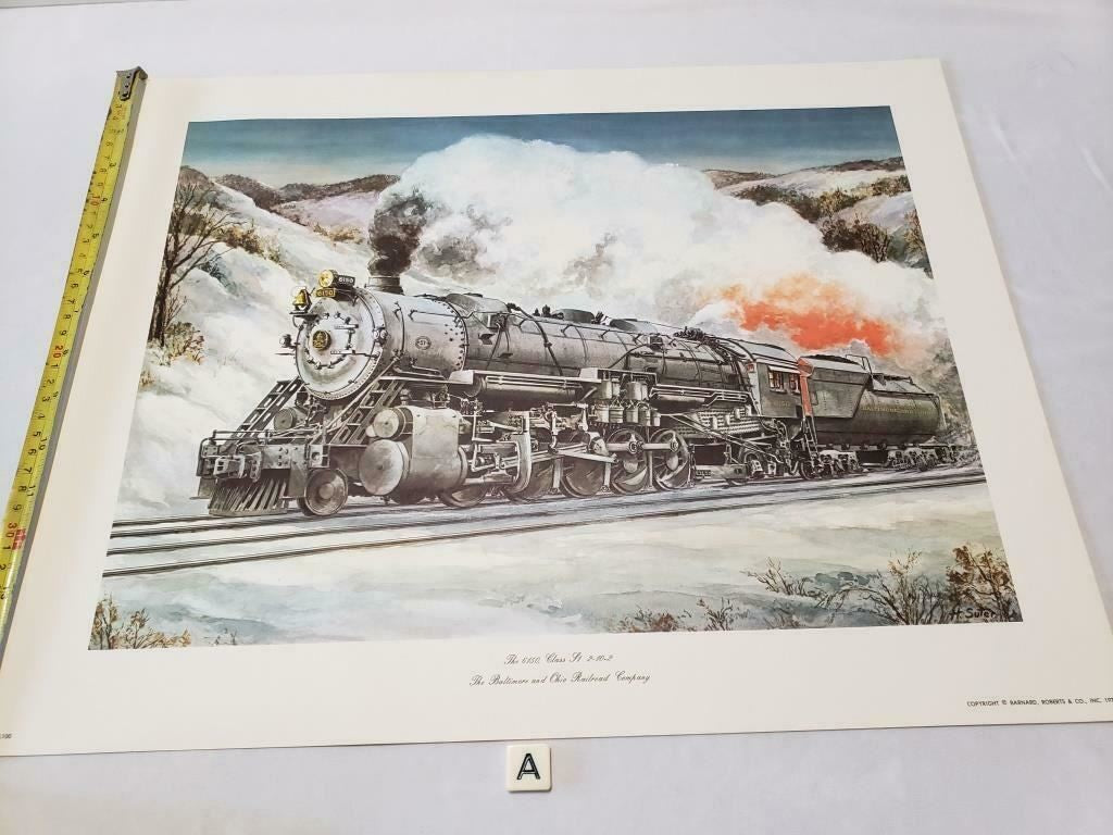 The Baltimore and Ohio Railroad Company 6150 2-10-2 Steam Train Print H. Suter