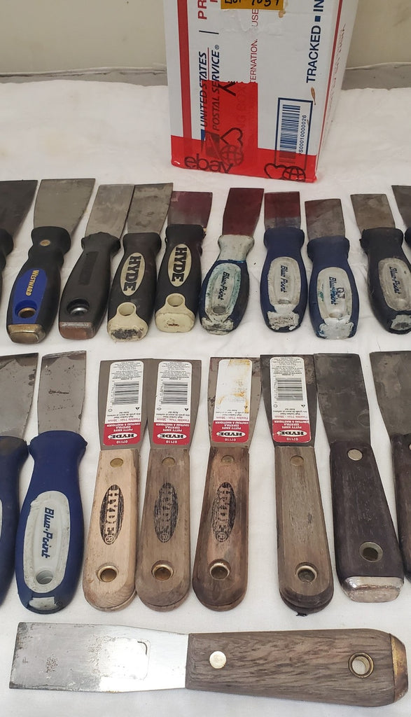 Lot of 27 Assorted Putty Knives & Scrapers Mixed Brands for Paint LOT-1059