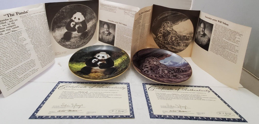 The Snow Leopard and Wildlife Society Collectors Plate by Will Nelson