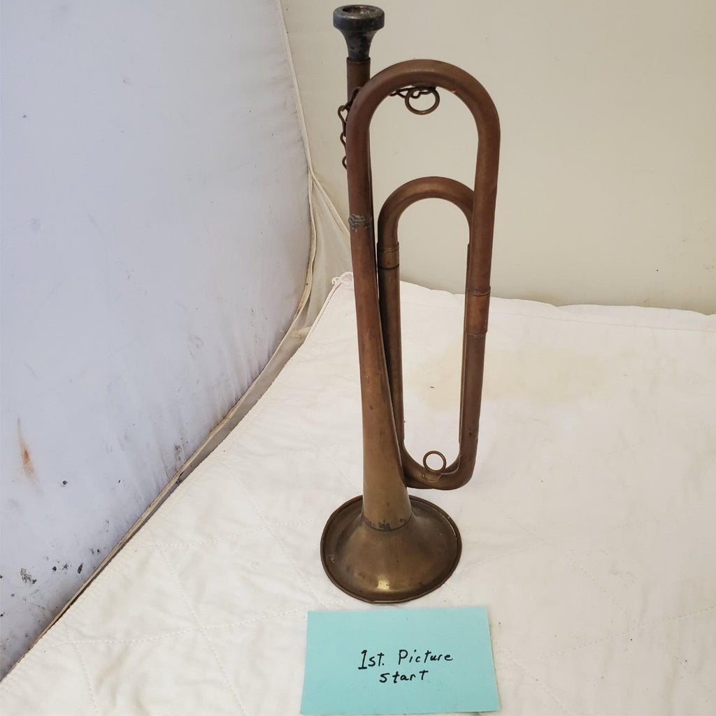 Vintage Civil War Brass US Army Bugle Horn Regulation Military – Made in USA