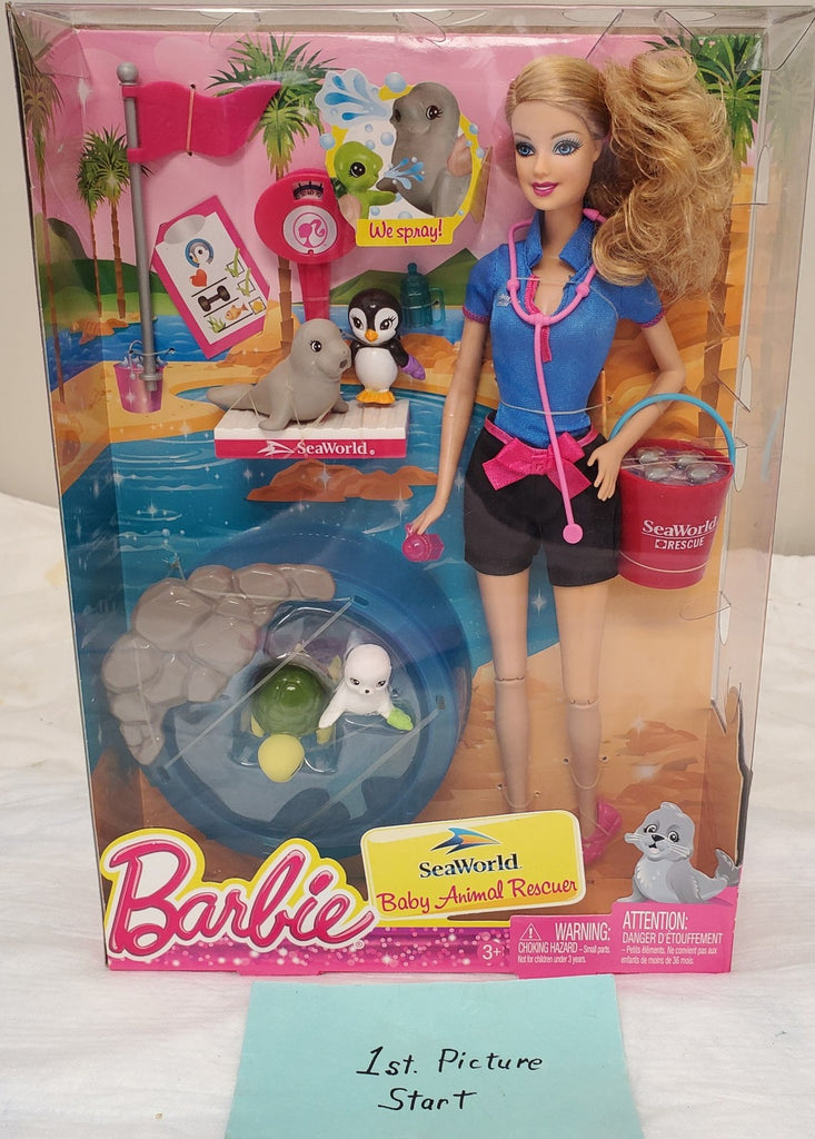 2013 Barbie I Can Be Baby Animal Rescuer #BBV41 SeaWorld  Doll