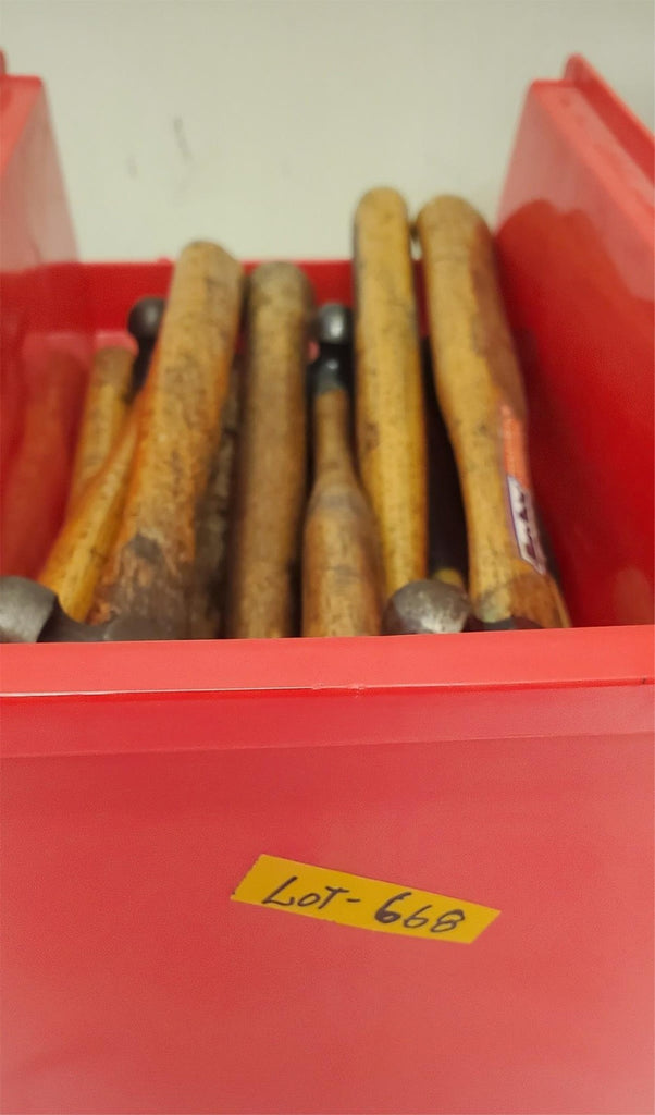Lot of 10 Blue-Point Ball Peen Hammers Wooden Handle LOT-668