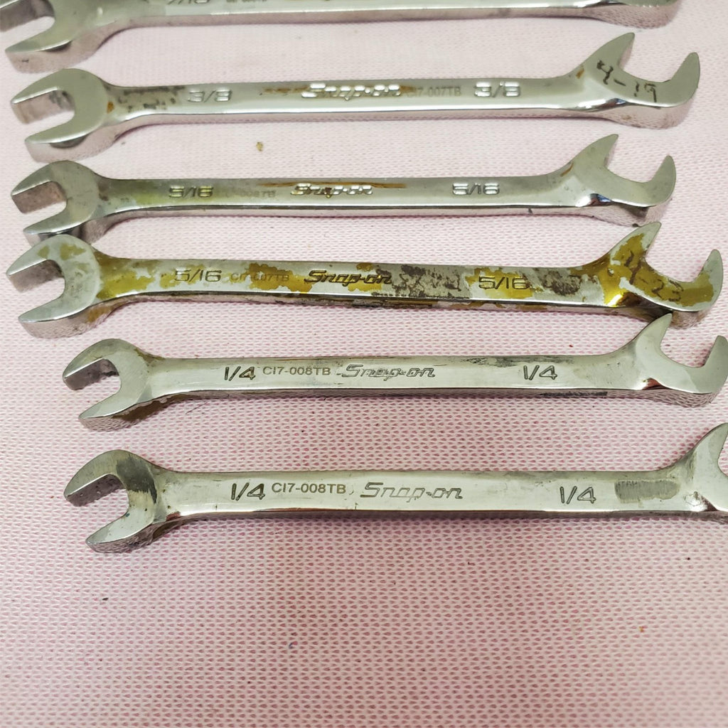Lot of 6 Snap-on 4-Way Angle Head Open-End Wrench Set LOT- 779