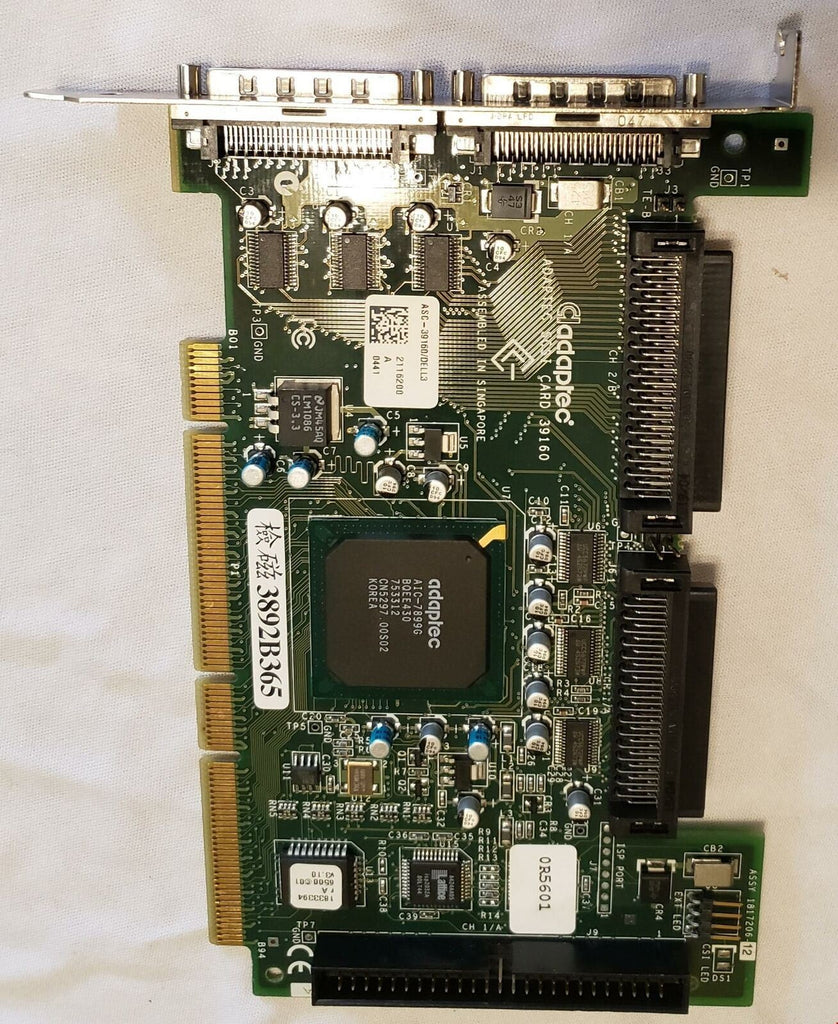 FOR DELL Adaptec ASC 39160 Dual Channel U PCI X 160 SCSI Controller Card 0R5601