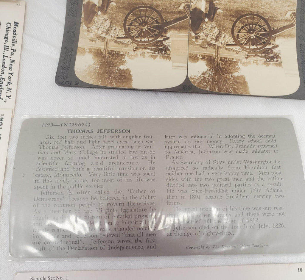 Vintage 1865 Holmes Stereoscope Stereo Classics Photo View Cards 59 Cards