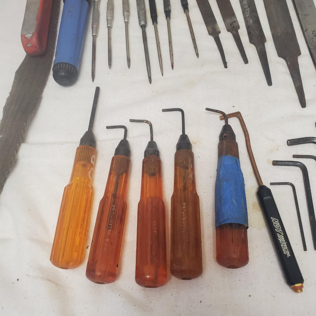 Lot of Assorted Hand Tools Files Screwdrivers Picks and Allen Wrenches LOT-766
