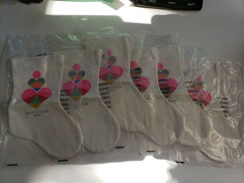 Lot of 6 New Brand Nordstrom Beauty Christmas Stockings