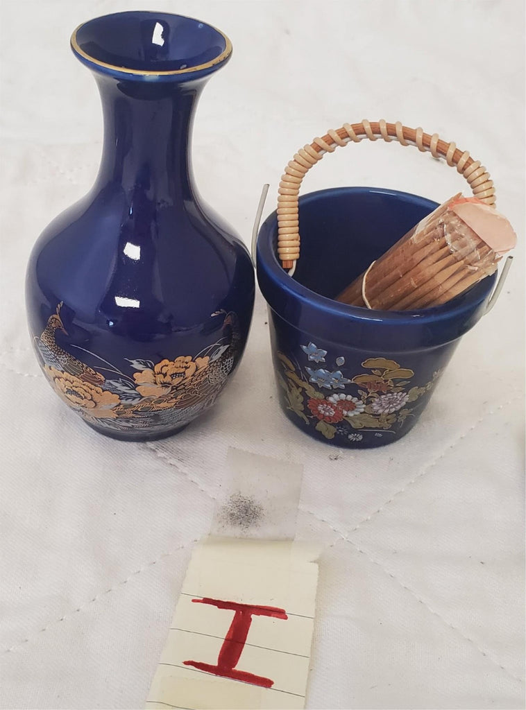 Lot of Vintage Niagara Falls Souvenir Japanese Style Miniature Cup Saucer & Vase