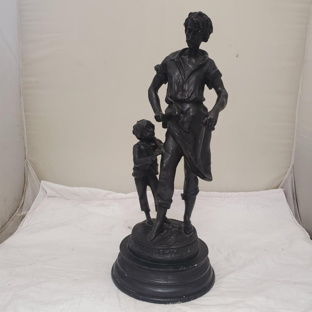 Auguste Moreau Forgeron Bronze Sculpture Blacksmith and Boy Figurine