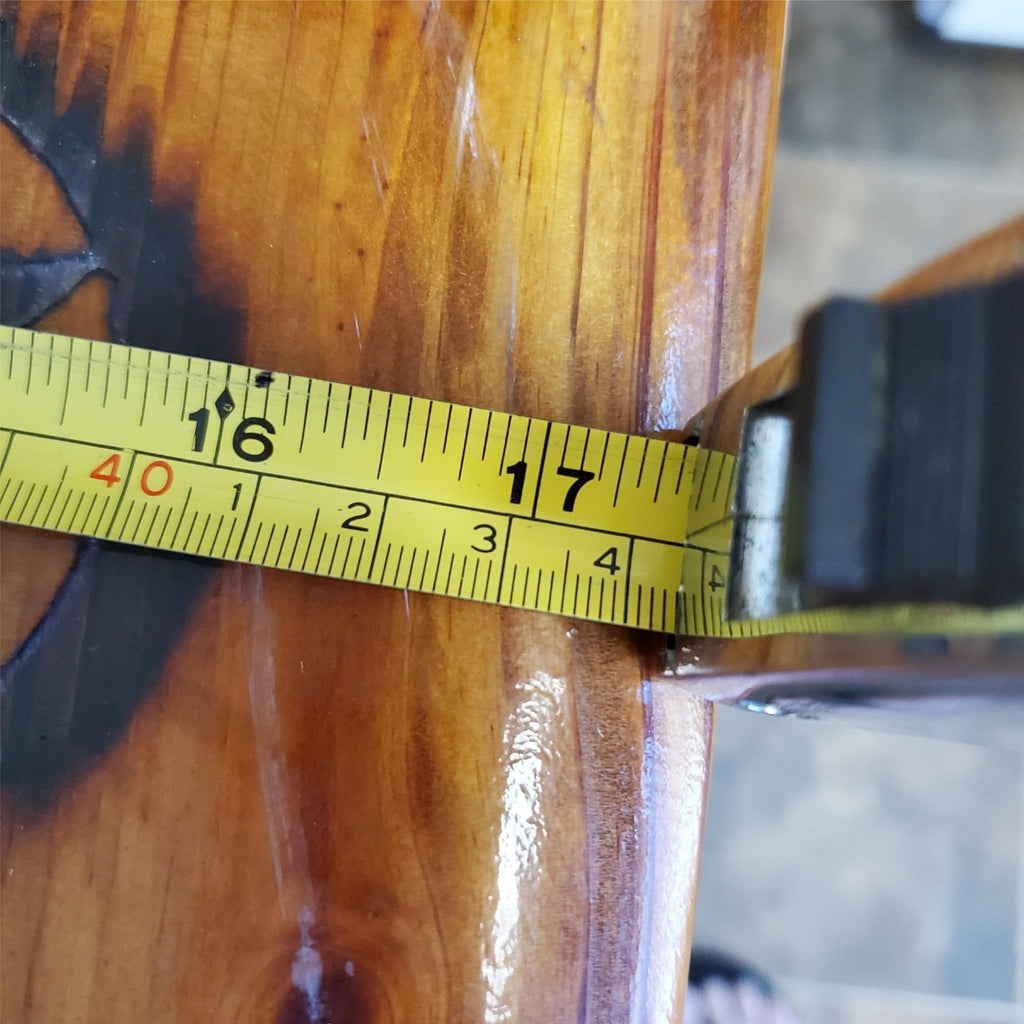 Oil Field Derrick Custom Made Wooden and Black Metal Long  Sofa Table 60 x 17 In