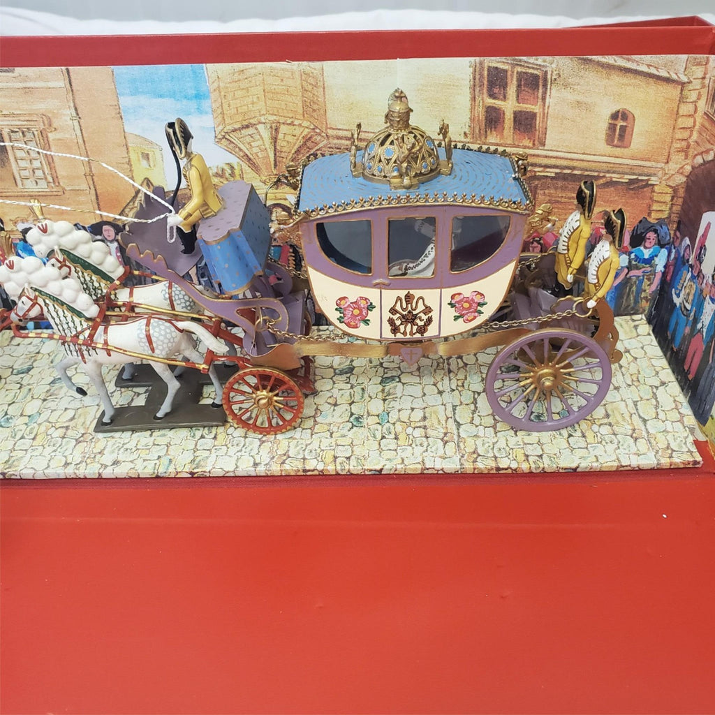 Vintage Antimony Victorian Coronation Horse Ride / Parade Chariot Figure