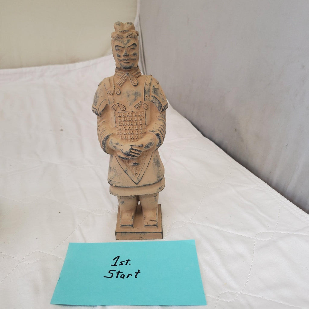 Vintage Chinese Terracotta Soldier Figurine of Qin Dynasty Warrior