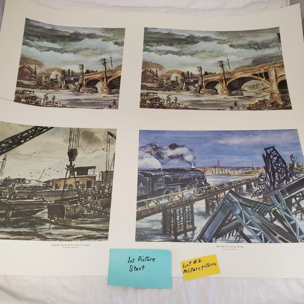 Lot of Assorted Vintage World War II Art Prints LOT-2