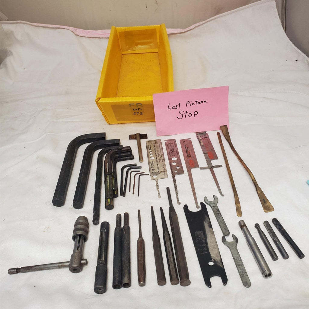 Lot of 34 Mixed Aircraft & Machinist Hex Keys, Punches, Gauges Tools LOT-272