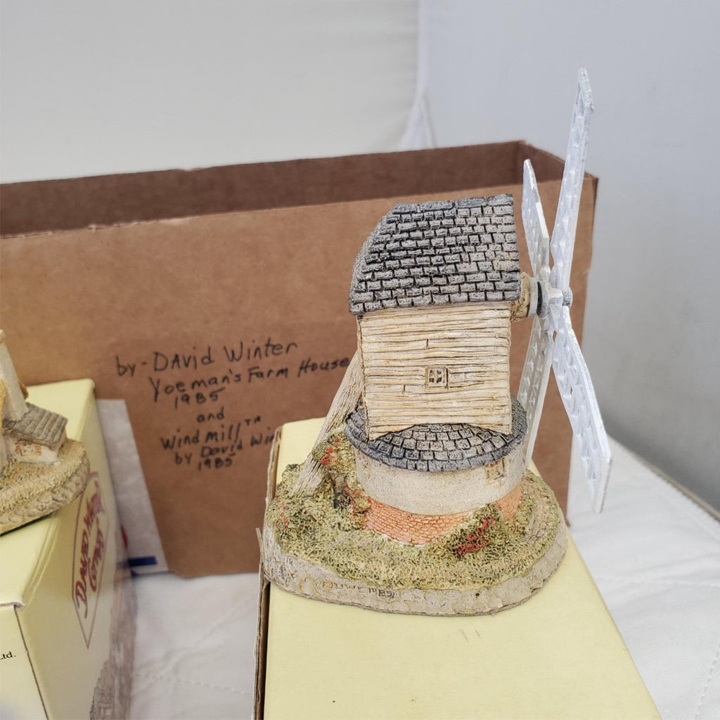 David Winter's The Windmill & Yeomans Farm House Handmade & Hand Painted