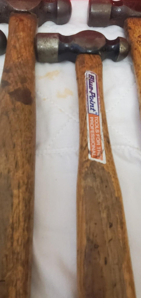 Lot of 10 Blue-Point Ball Peen Hammers Wooden Handle LOT-668