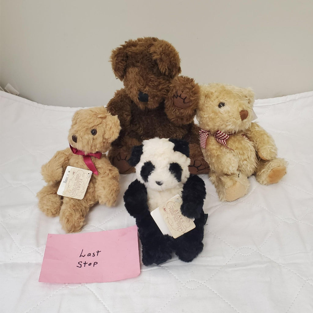 Set of 4 Multi Brand Plush Stuffed Animal Bear's Toy Figures